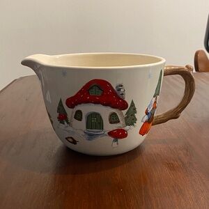 Whimsical Cottage Design Ceramic Pitcher
